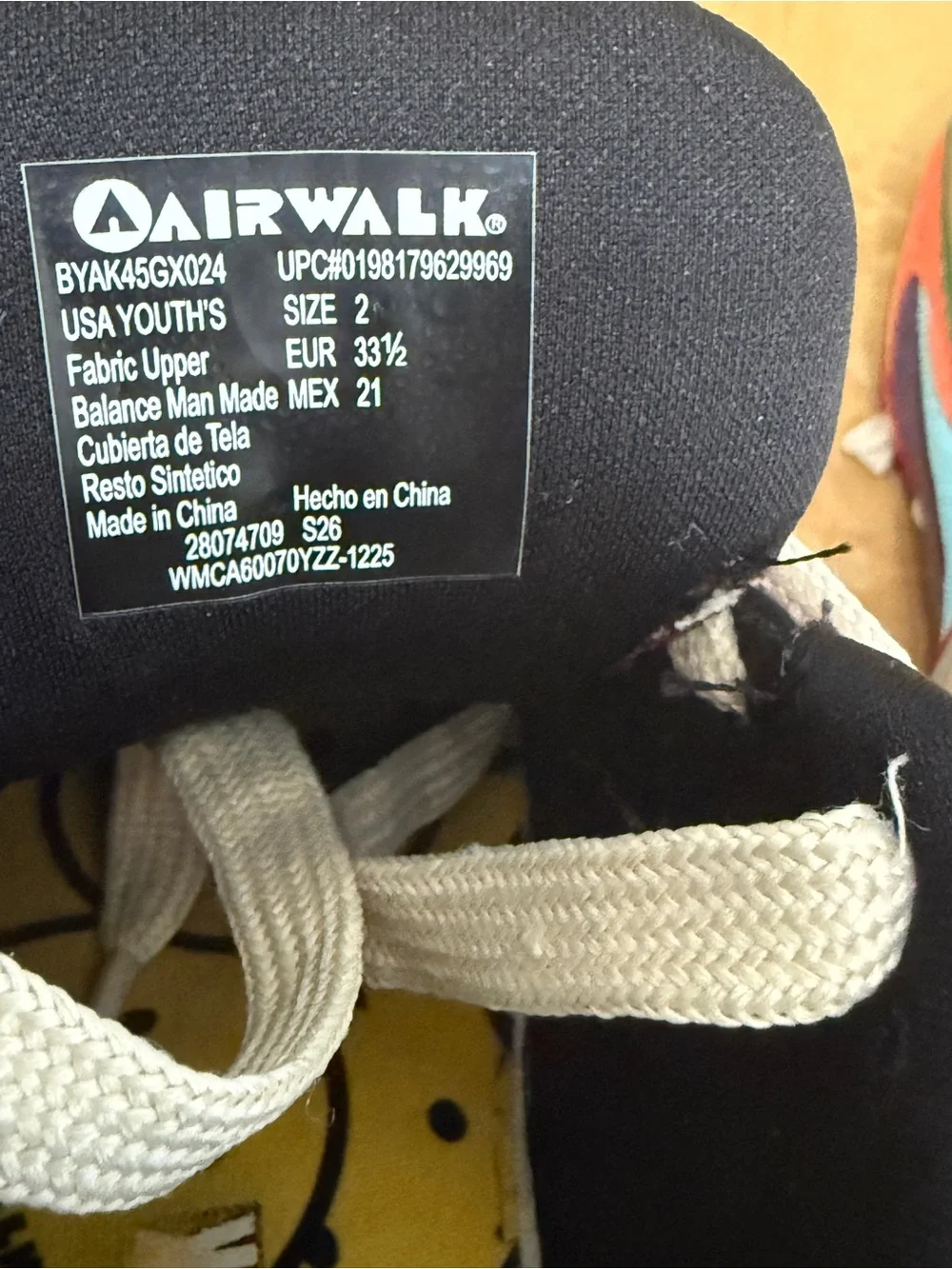 Airwalk Boys Pedro Casual Sneakers size 2Y